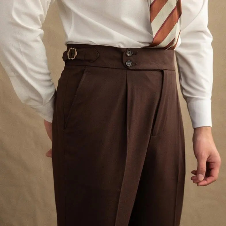 Dark Brown Garbadine Suit (Jacket + Trousers)